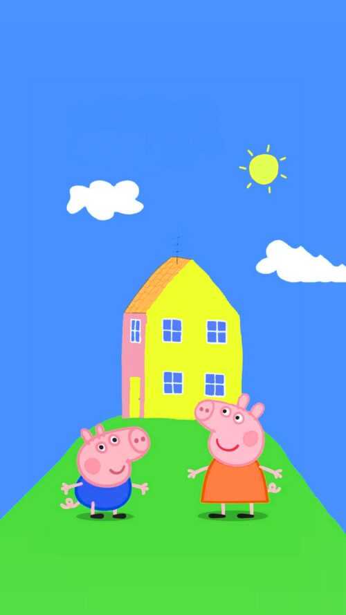 Peppa Pig House Wallpaper iXpap