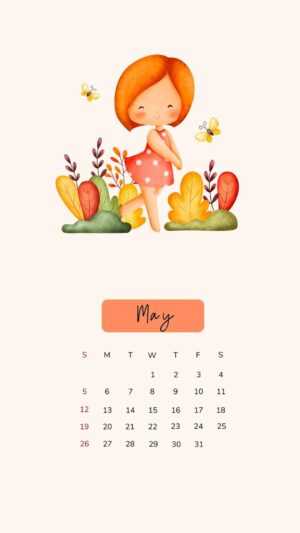 May Calendar Wallpaper 2024