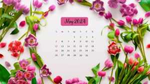 May Calendar Wallpaper 2024