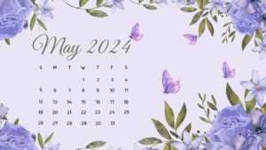 May Calendar Wallpaper 2024