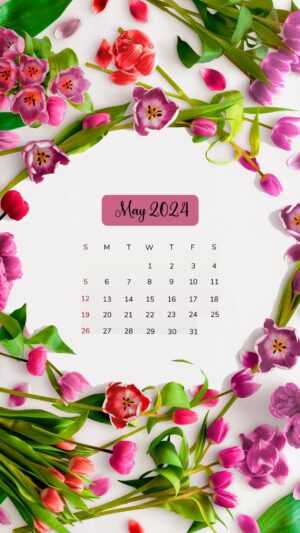 May Calendar Wallpaper 2024