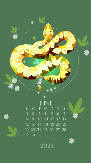 June 2025 Calendar Wallpaper