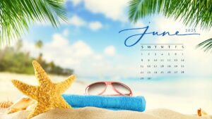 June 2025 Calendar Wallpaper