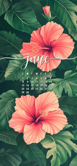 June Calendar 2025 Wallpaper