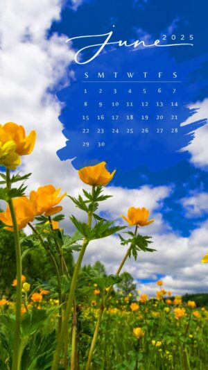 June Calendar 2025 Wallpaper