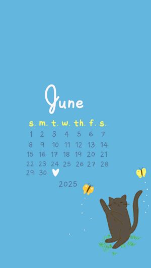 June Calendar 2025 Wallpaper