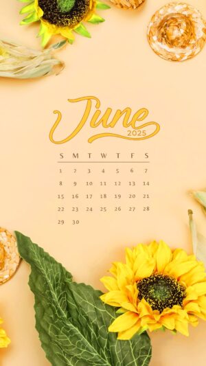 June Calendar 2025 Wallpaper