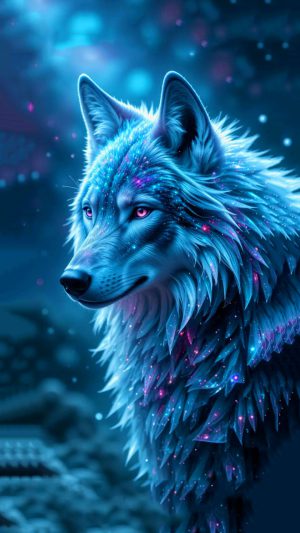 Epic Galaxy Wolf Wallpaper