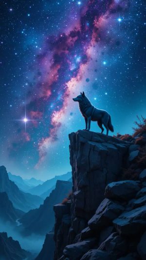 Epic Galaxy Wolf Wallpaper