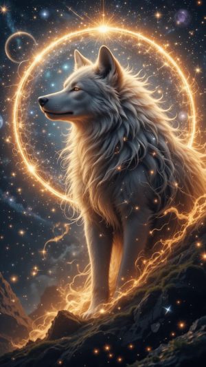 Epic Galaxy Wolf Wallpaper