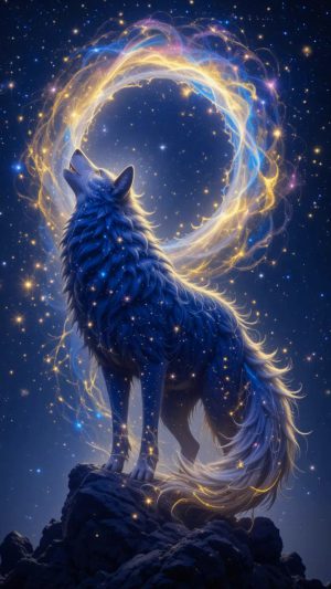 Epic Galaxy Wolf Wallpaper