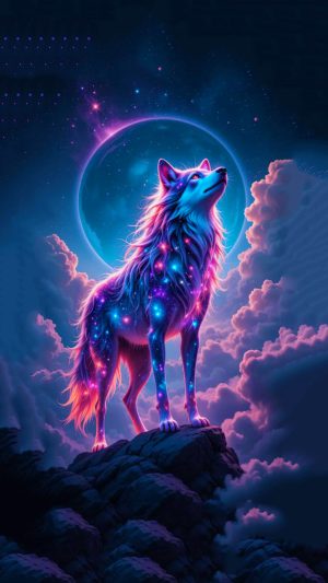 Epic Galaxy Wolf Wallpaper