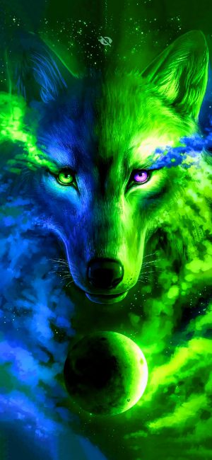 Epic Galaxy Wolf Wallpaper