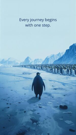 Viral Penguin Mountain Wallpaper